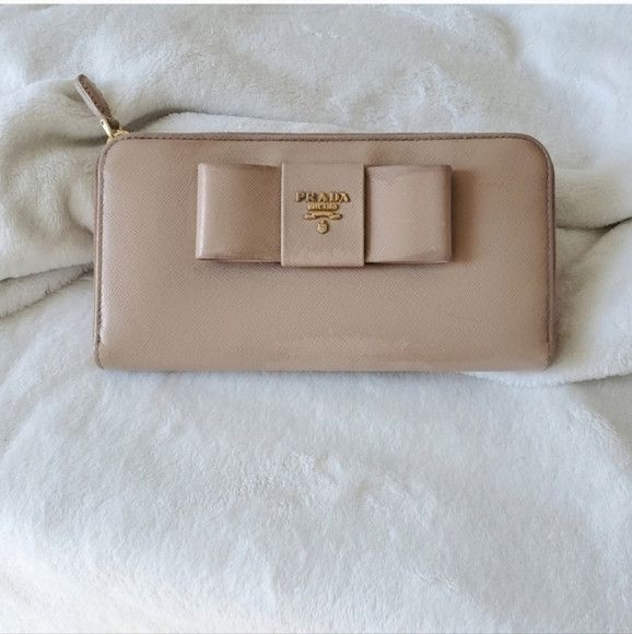 Prada PRADA NUDE BOW ZIPPY Wallet cardholder Size ONE SIZE - 2 Thumbnail