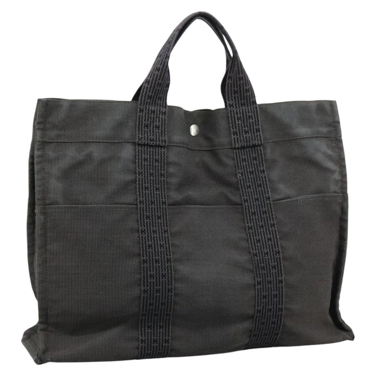Hermes HERMES Her Line MM Hand Bag Canvas Gray Silver Size ONE SIZE - 1 Thumbnail