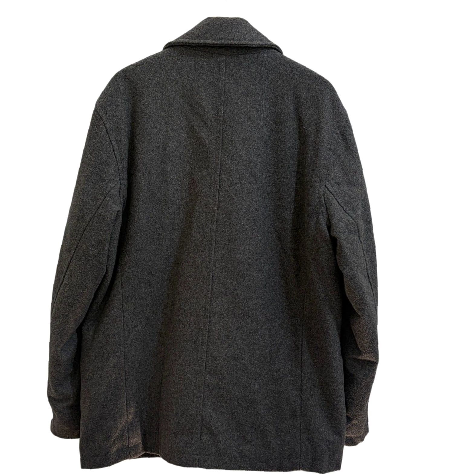 Old Navy Old Navy Pea Coat Mens Large Dark Grey Heather Wool Blend Jacket Size US L / EU 52-54 / 3 - 2 Thumbnail