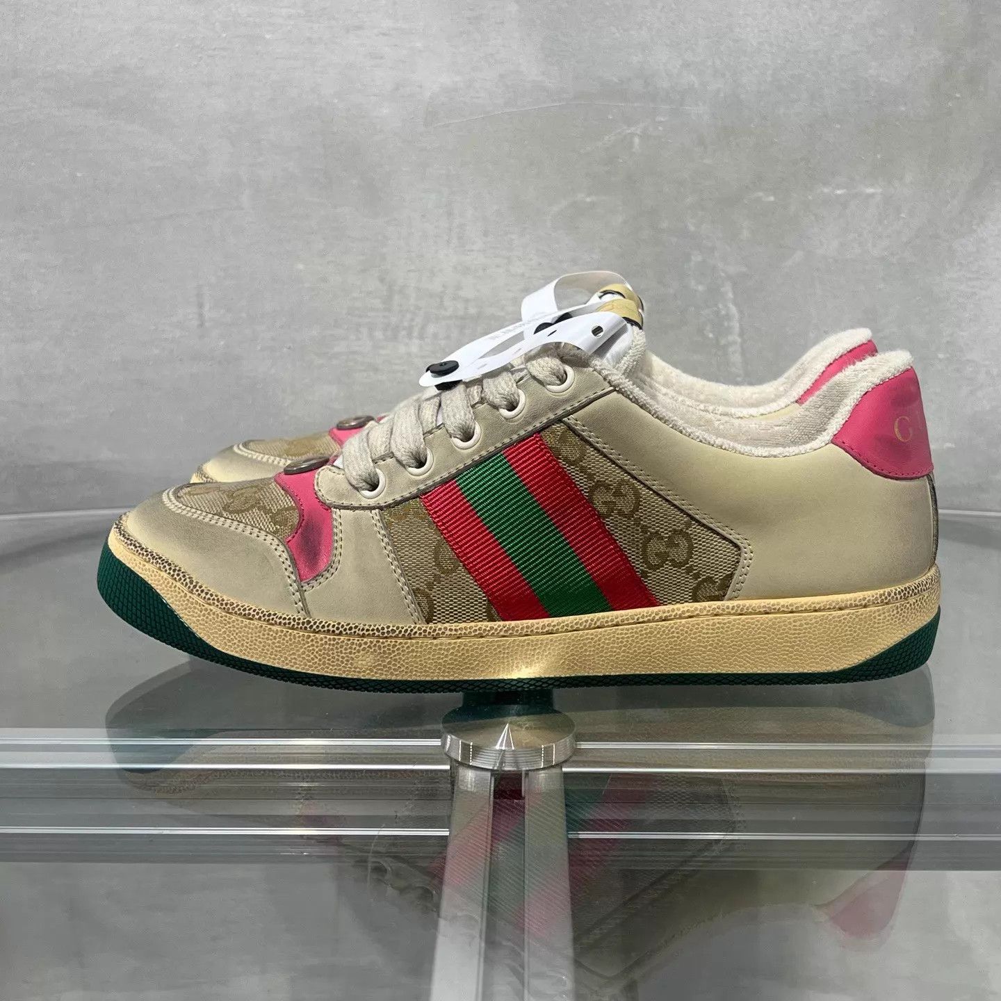 Gucci Gucci pink distressed sneakers EU 37.5 new Size US 7 / IT 37 - 3 Thumbnail