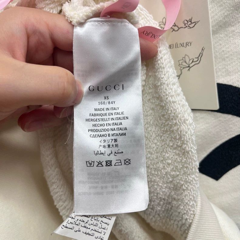 Gucci Gucci White double-ring letter logo sweatshirt 2505-Nextarr Size US XS / EU 42 / 0 - 4 Thumbnail