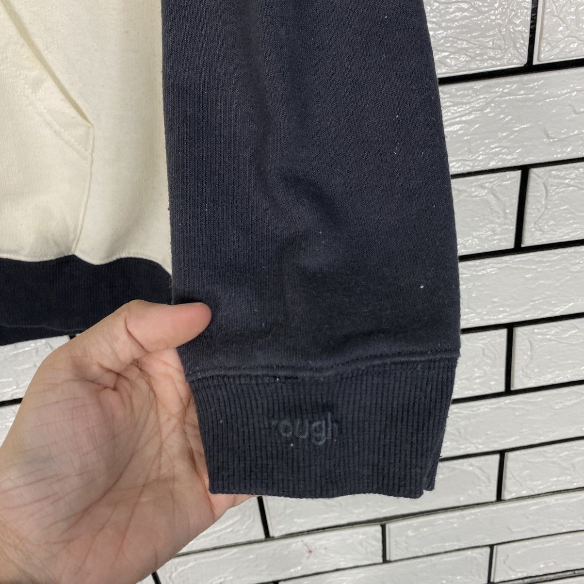 Japanese Brand 📌Vintage Zipper Hoodie Rough Union Made Big Logo Size US M / EU 48-50 / 2 - 19 Thumbnail