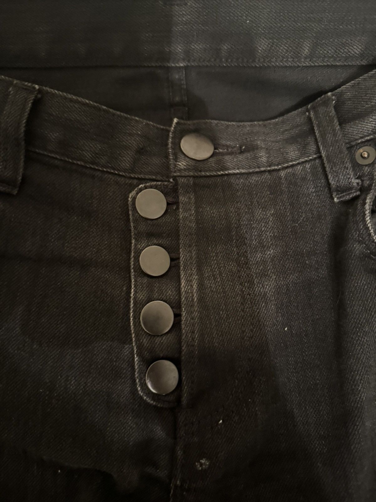Japanese Brand Japanese Exposed Button Waxed Denim Size US 30 / EU 46 - 3 Thumbnail