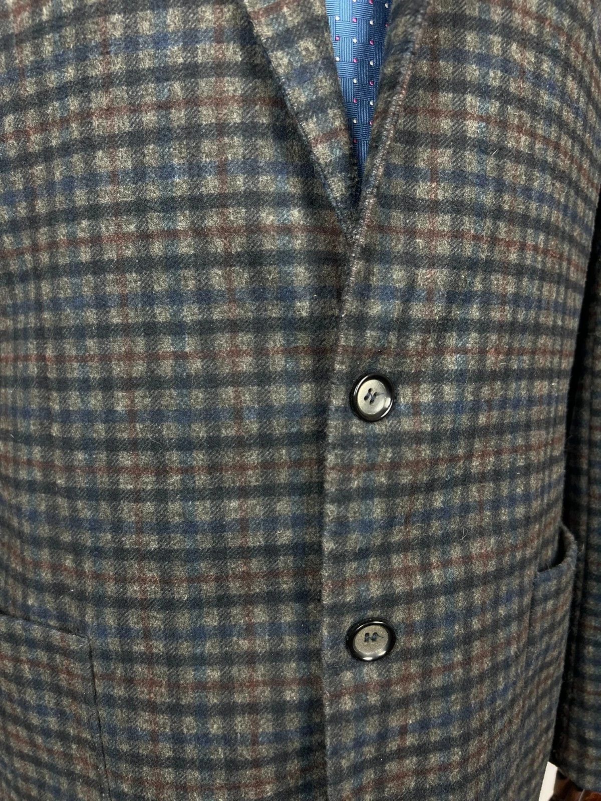 Other Linea Sartoriale Milano Plaid Multicolor Half Lined Blazer Size 46R - 5 Thumbnail
