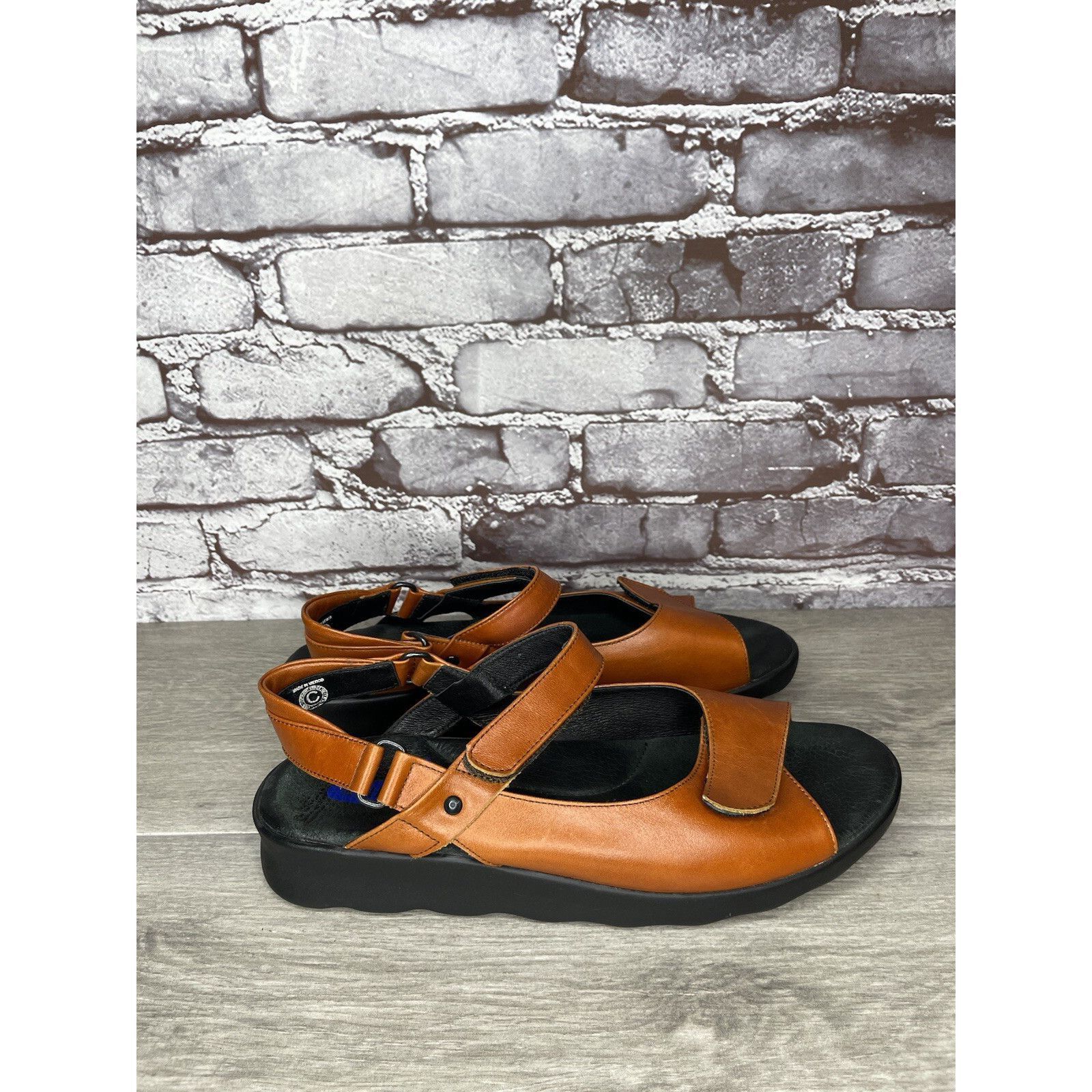 Other Wolky Brown Leather Strappy Comfort Wedge Ankle Strap Sandal Size US 11 / IT 41 - 16 Thumbnail