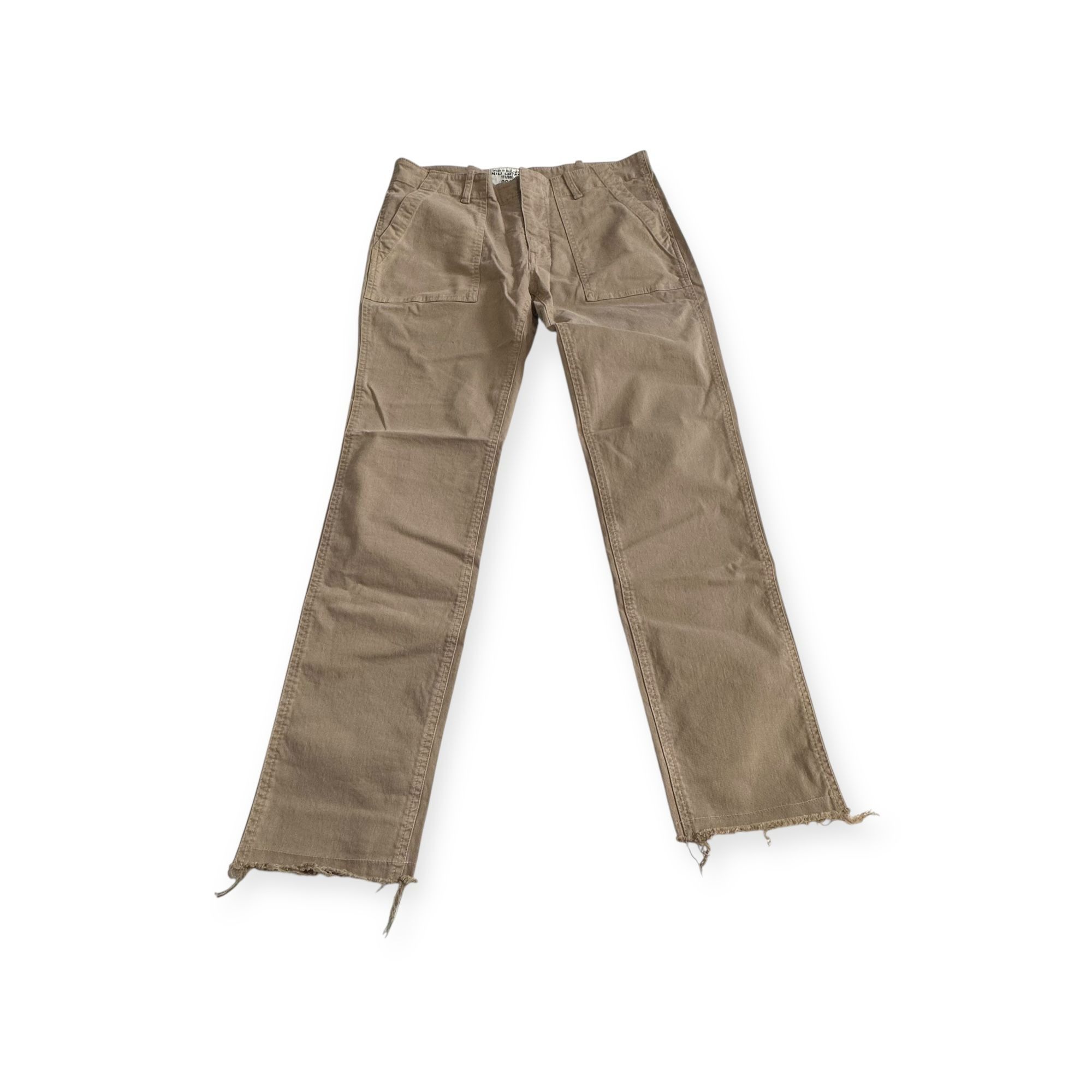 Nili Lotan Nili Lotan Jenna Cropped Raw-Edge Pants, Beige/Khaki, Size 4 Size 27" / US 4 / IT 40 - 5 Thumbnail