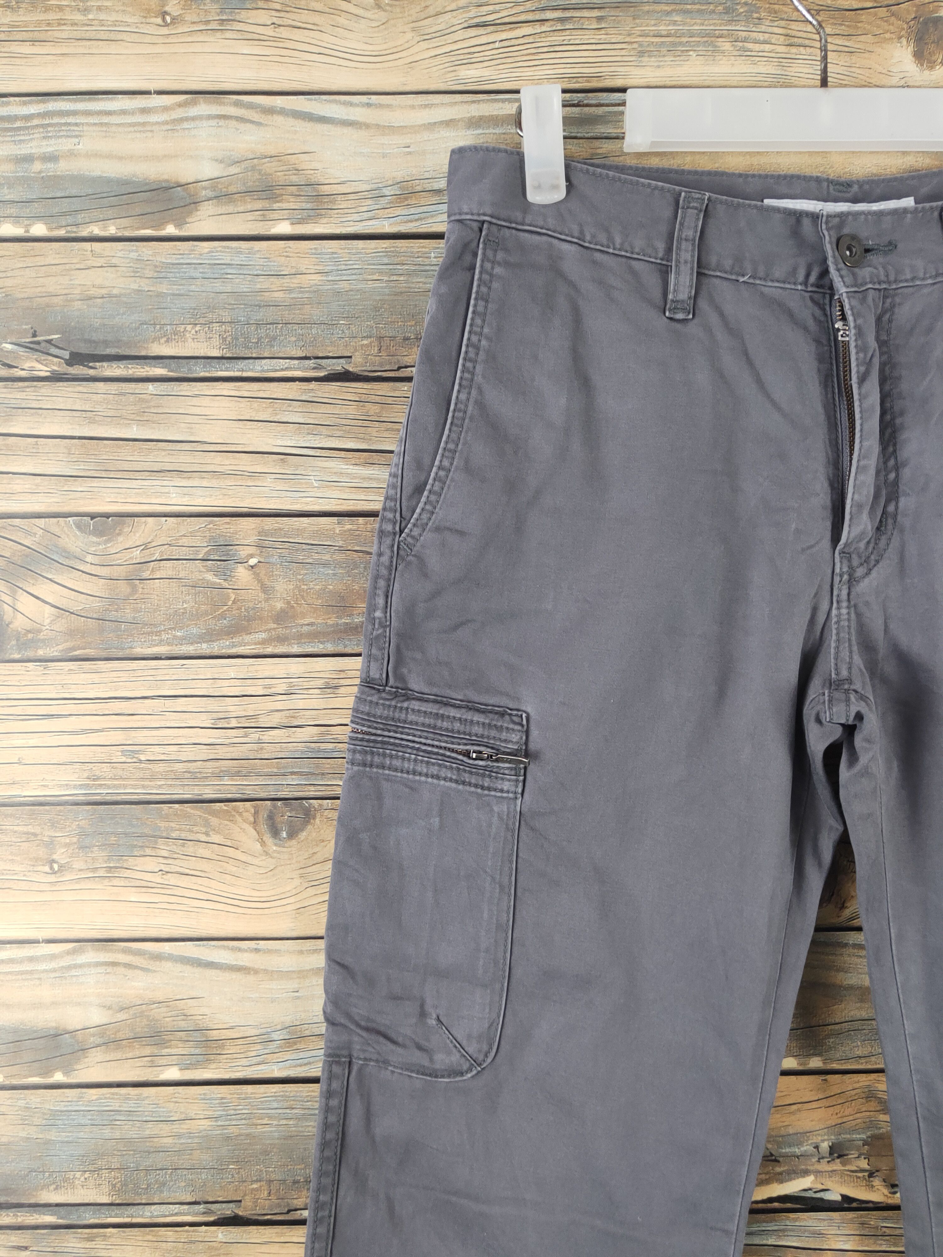Japanese Brand DL Uniqlo Dark Gray Multipocket Cargo Pants #2109 Size US 31 - 3 Thumbnail