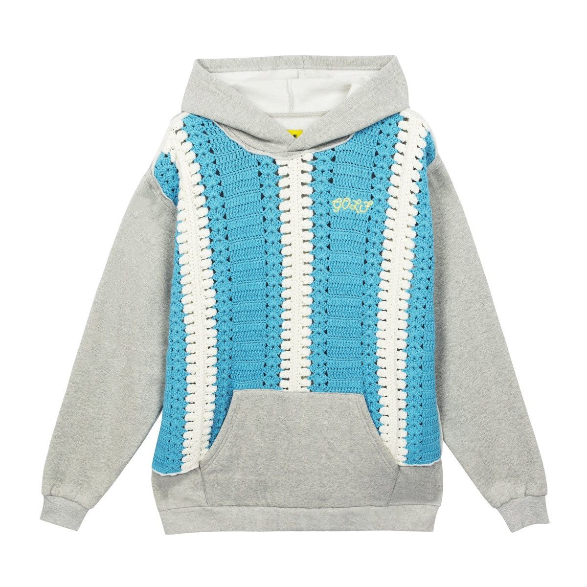 Golf Wang Crochet Front Hoodie -Heather Grey Size US XL / EU 56 / 4 - 1 Thumbnail