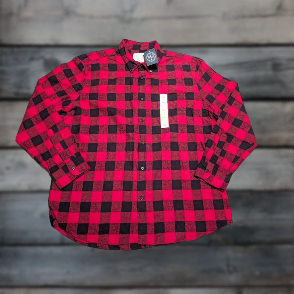 Vintage NWT St Johns Bay Shirt Mens XXL Buffalo Plaid Flannel Super Soft Button Down Size US XXL / EU 58 / 5 - 1 Thumbnail