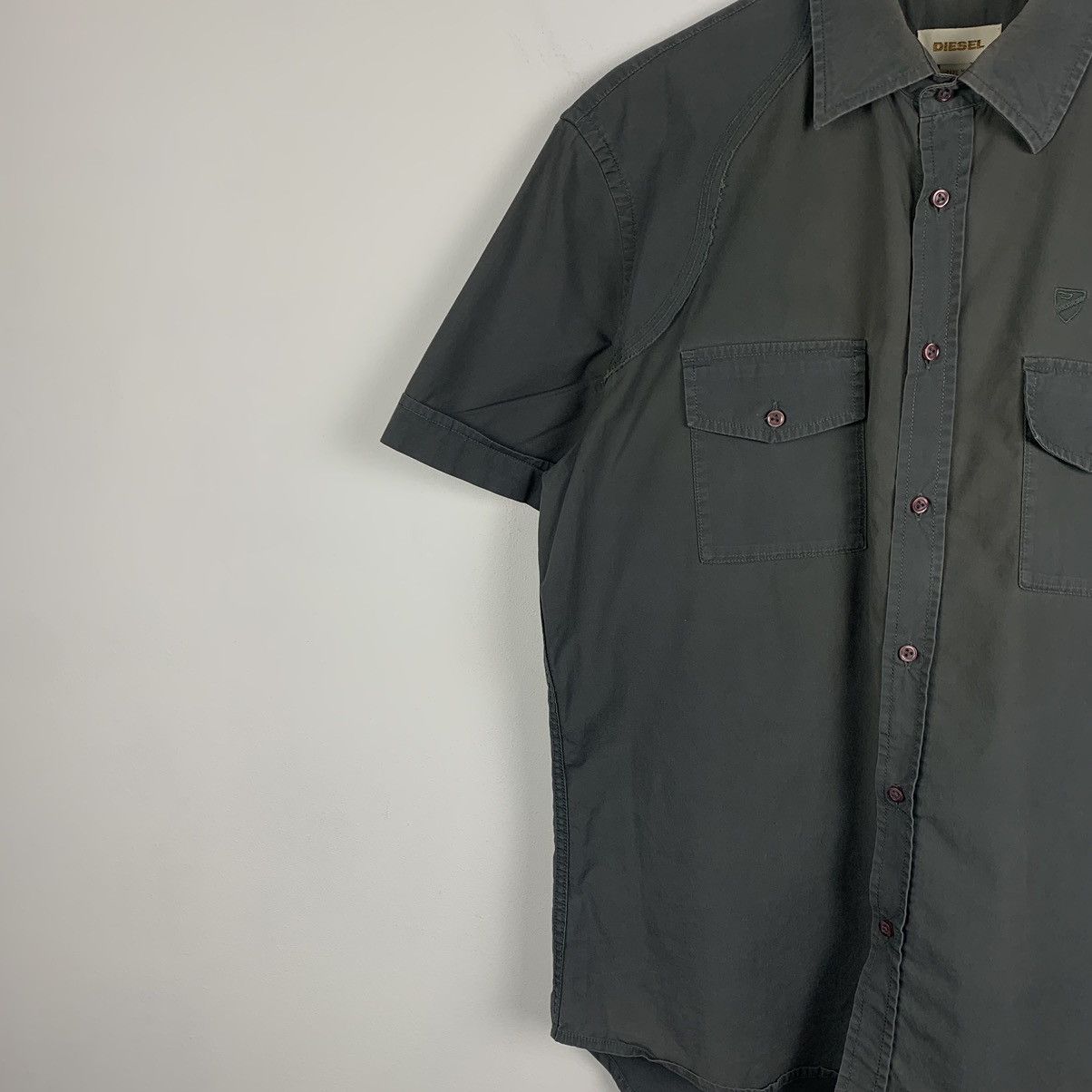 Diesel Vintage Diesel Multipocket Shirt Short Sleeve Size XL Faded Size US XL / EU 56 / 4 - 4 Thumbnail