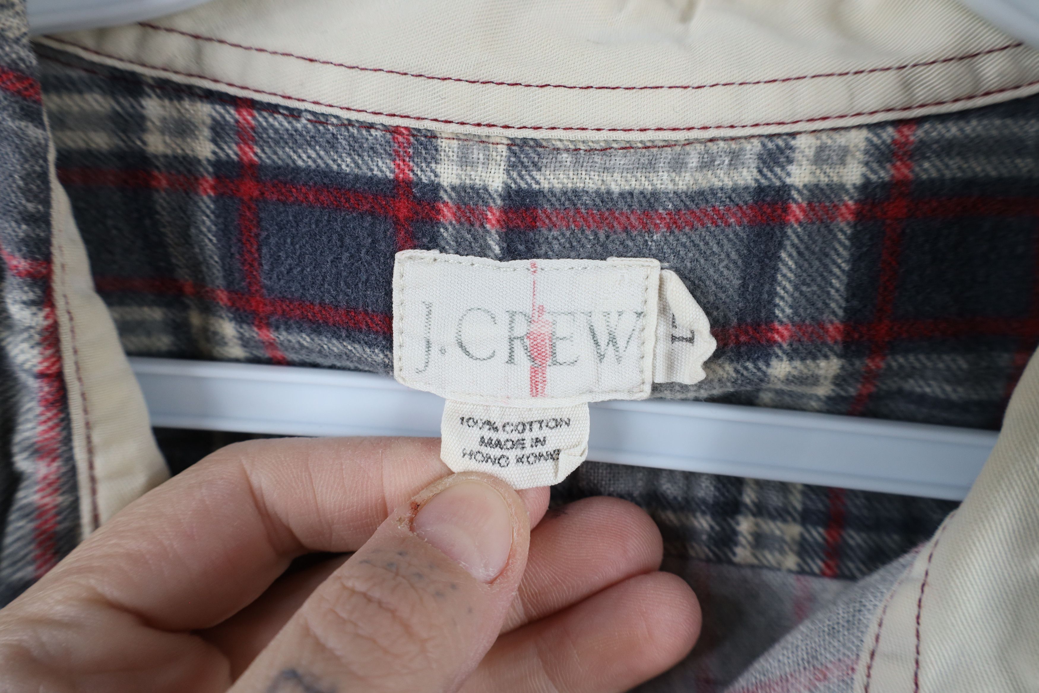 J.Crew × Vintage Vintage 90s J Crew Flannel Collared Button Shirt Plaid Size US L / EU 52-54 / 3 - 9 Thumbnail