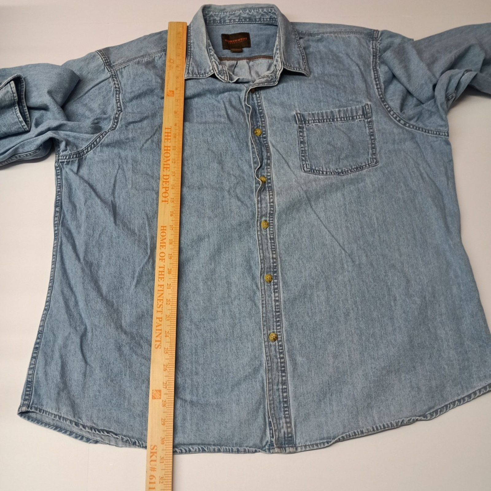 Northwest Territory Northwest Territory Denim Shirt Men's Size 2XL Blue Cotton Size US XXL / EU 58 / 5 - 6 Thumbnail
