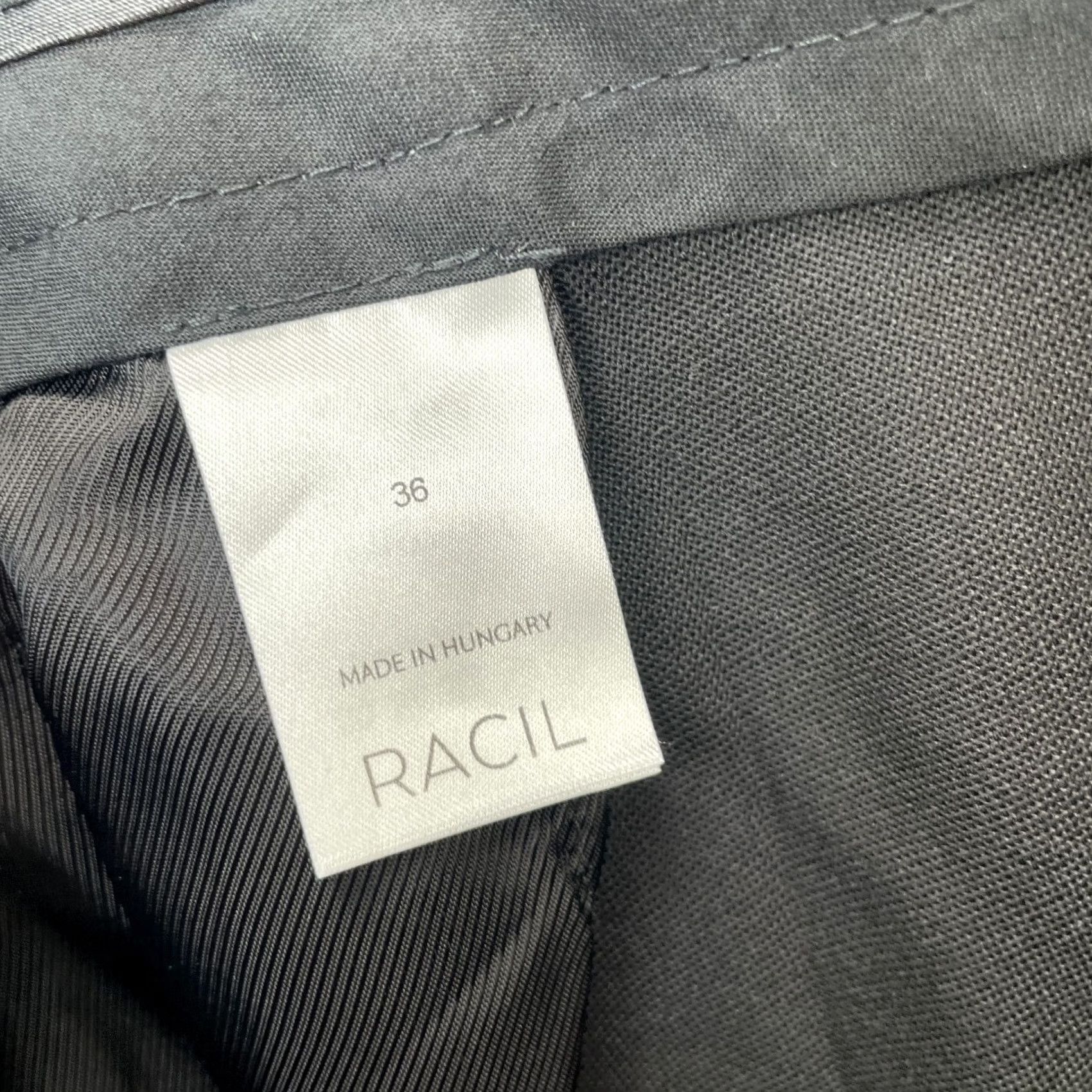 Vintage Racil Pants Womens 36 Black Wool Straight Leg Dress Pants Office Wear Formal Business Size 26" / US 2 / IT 38 - 4 Thumbnail