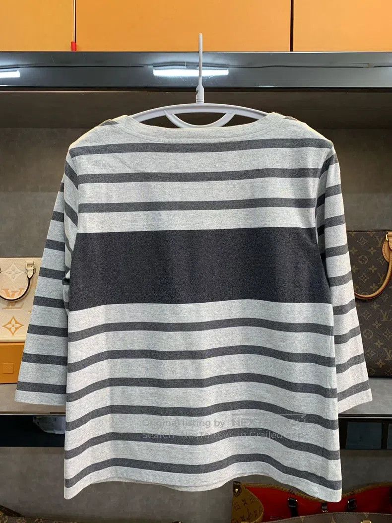 Hermes Hermes Black and gray striped mid-sleeve T-shirt Size XXS / US 00 / IT 34 - 2 Thumbnail