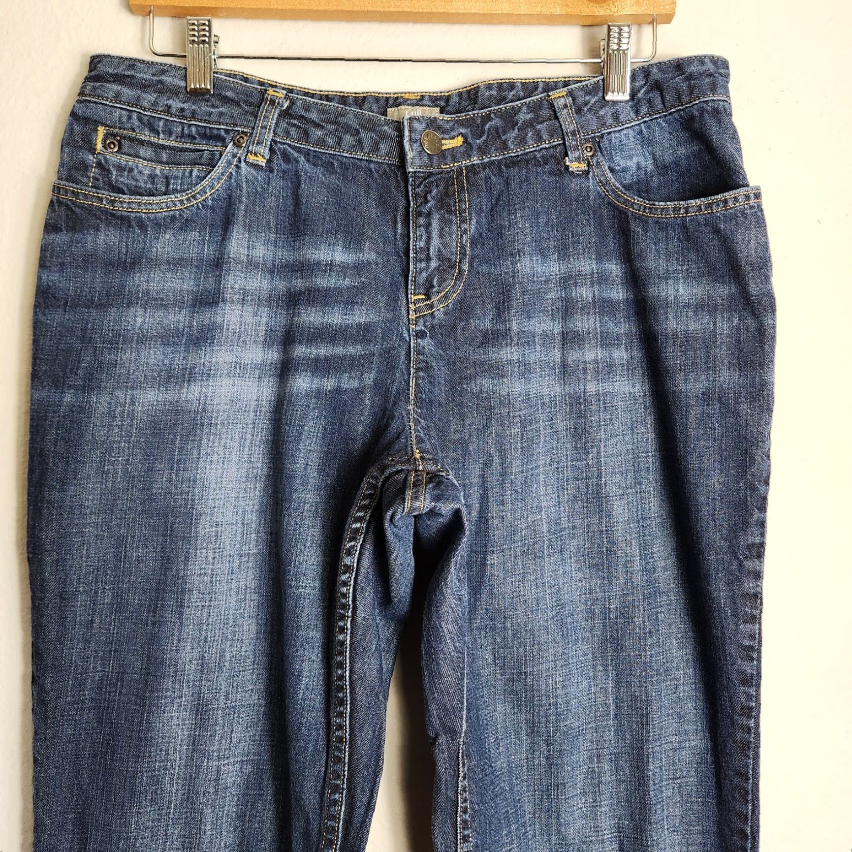 J. Jill J. Jill Womens Dark Wash Mid Rise Straight Leg Jeans-Size 12P Size 34" / US 12 / IT 48 - 2 Thumbnail