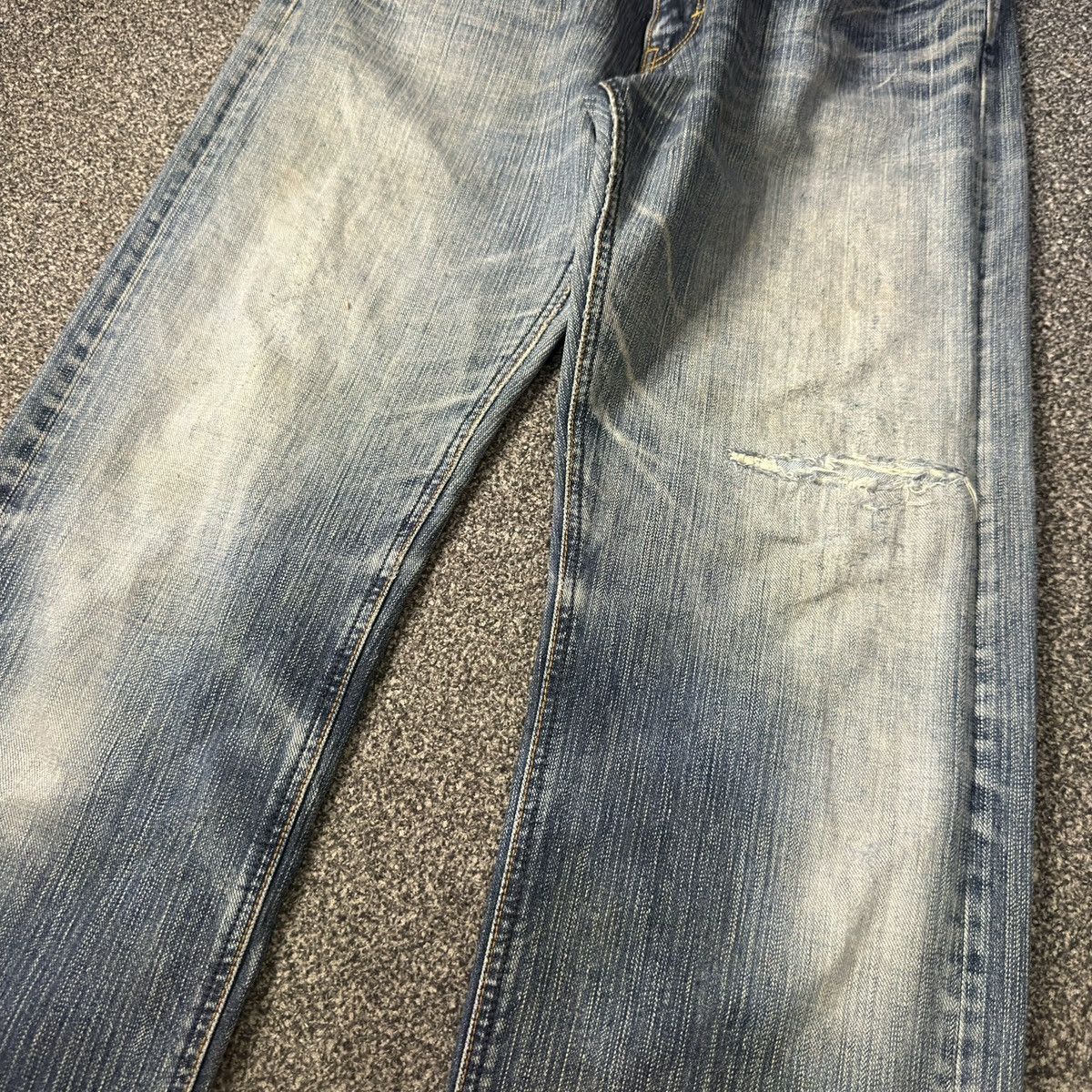 Denim & Co. 🔥🇯🇵 Vintage 90s Japanese Lee Distressed Light Wash Denim Size US 34 / EU 50 - 4 Thumbnail