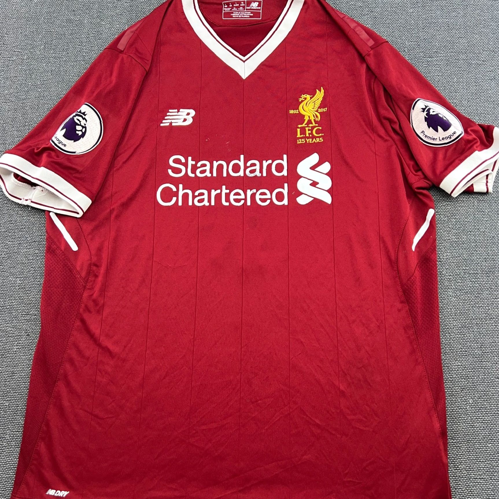 New Balance Liverpool 2017 2018 Home Wijnaldum Football Jersey Mens Large Adult New Balance Size US L / EU 52-54 / 3 - 3 Thumbnail