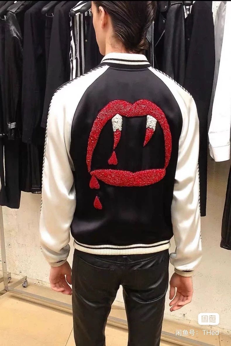 Saint Laurent Paris Saint Laurent Paris Bloody tooth jacket baseball uniform c Size US M / EU 48-50 / 2 - 5 Thumbnail