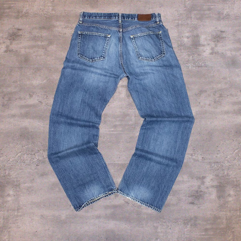 Uniqlo Uniqlo Indigo Midwash Straight Legged Baggy Pant's Size US 32 / EU 48 - 1 Thumbnail