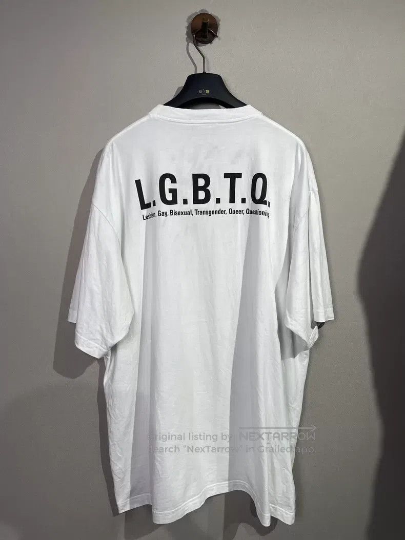 Balenciaga Balenciaga White Rainbow Short Sleeve Size US M / EU 48-50 / 2 - 2 Thumbnail