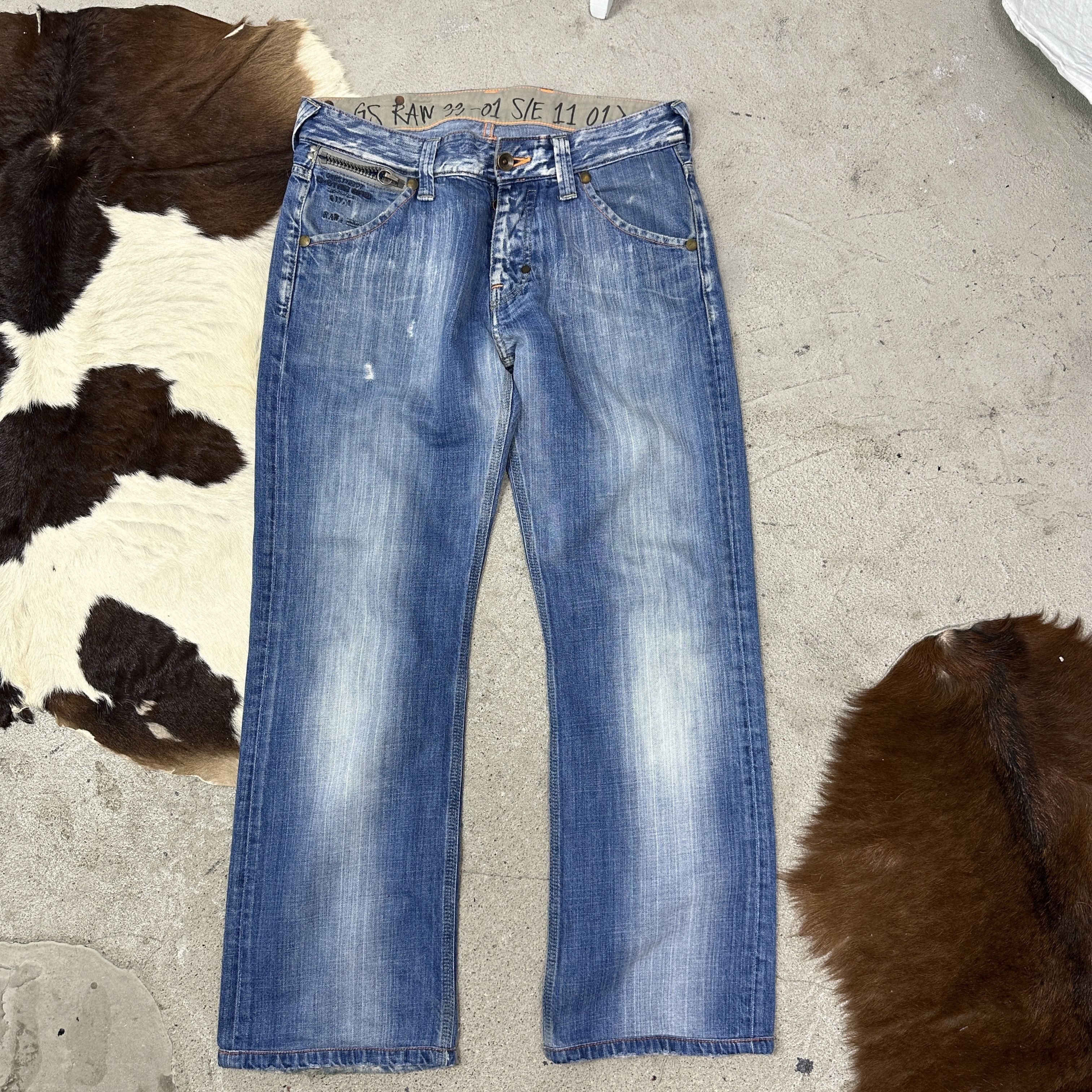 Vintage Vintage Denim Streetwear Studded Baggy G-Star Jeans Y2K Size US 32 / EU 48 - 4 Thumbnail
