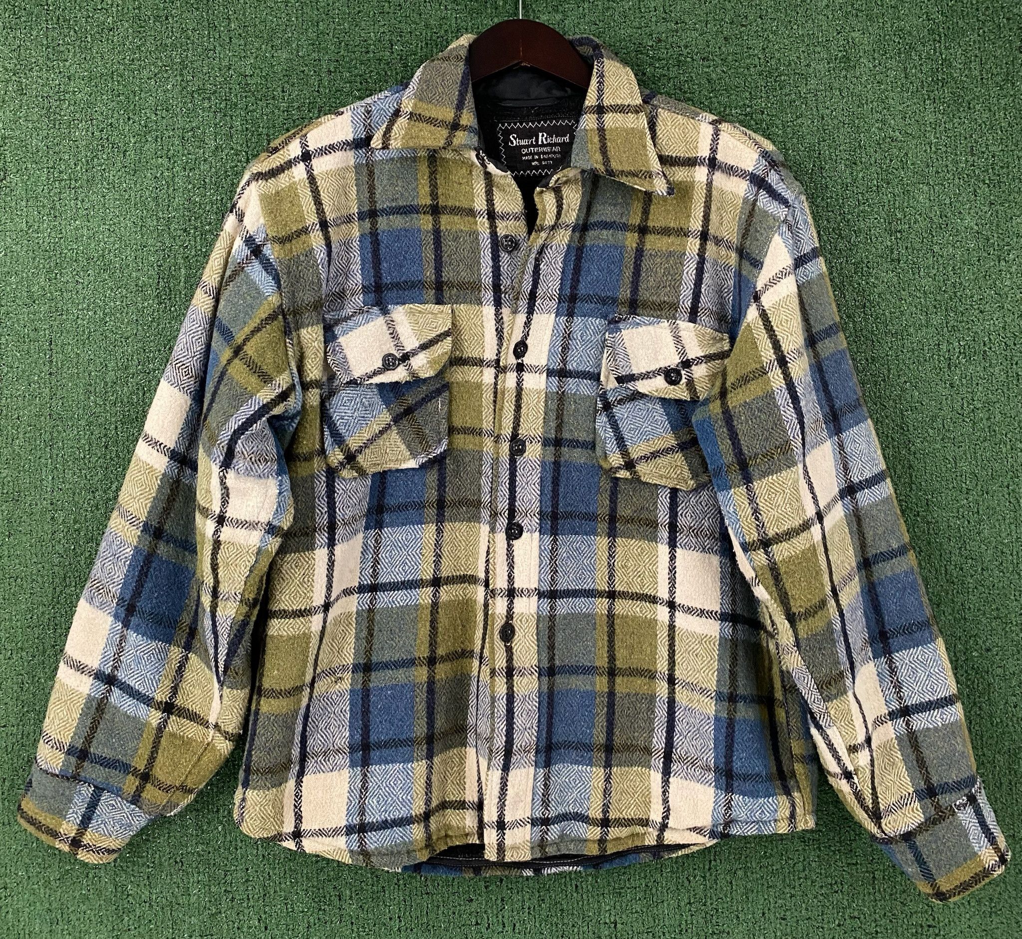 Vintage 50’s Stuart Richard Wool Blend Plaid Flannel Jacket Medium Size US M / EU 48-50 / 2 - 1 Thumbnail