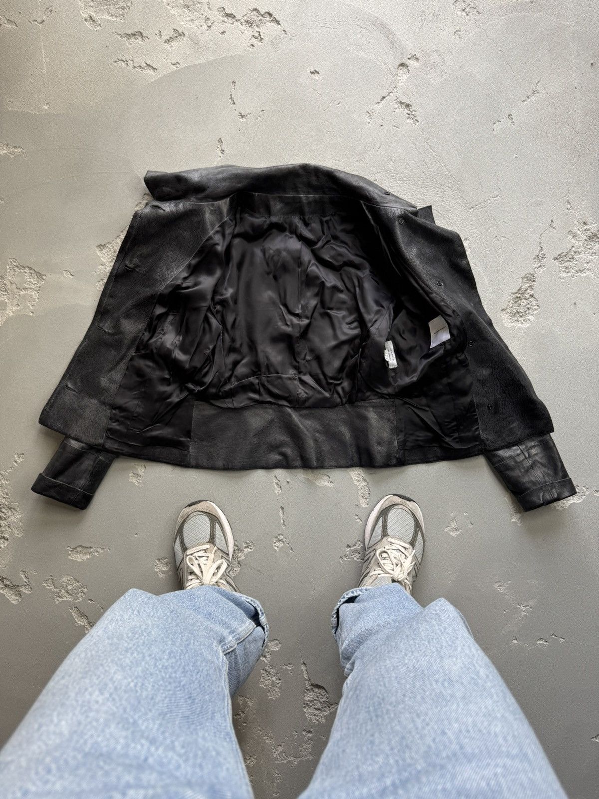 Costume National CoSTUME NATIONAL High Neck Leather Cropped Jacket Moto Size M / US 6-8 / IT 42-44 - 3 Thumbnail