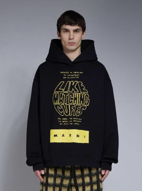 Marni o1w1db10824 Hoodie in Black Size US L / EU 52-54 / 3 - 1 Thumbnail