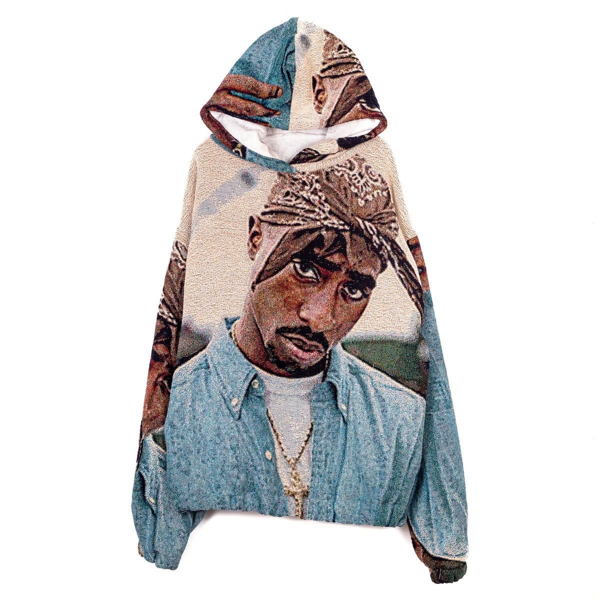 Designer × Rap Tees Noname1of1 Amerikaz Most Wanted Tupac Tapestry Hoodie sz XL Size US XL / EU 56 / 4 - 2 Thumbnail