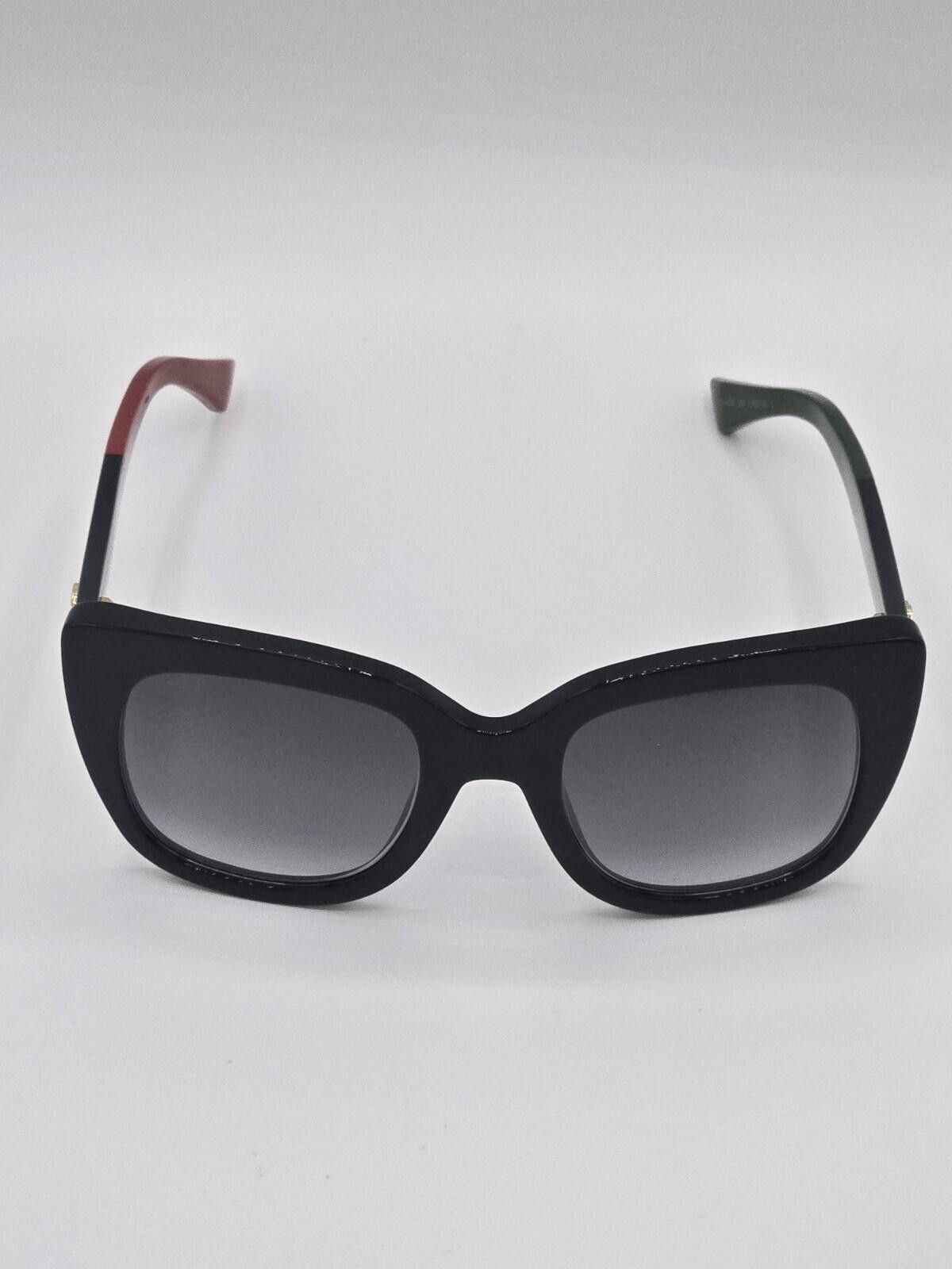 Gucci Gucci Sunglasses GG0163SN 003 Black Red and Green Gradient Size ONE SIZE - 4 Thumbnail