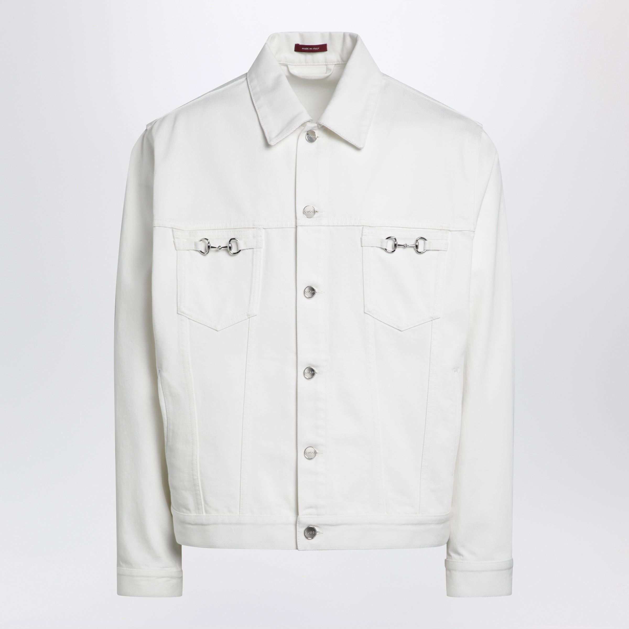 Gucci Gucci White Jacket With Horsebit Detail Size US L / EU 52-54 / 3 - 1 Thumbnail