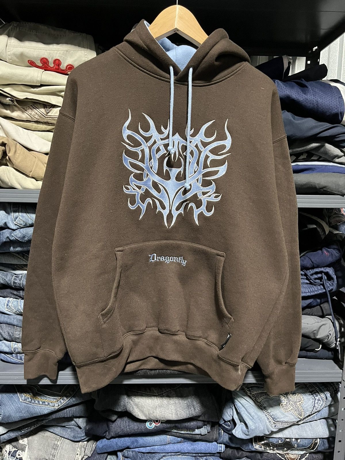 Affliction × JNCO × Vintage Crazy Y2K Dragonfly Grunge Tribal Skater JNCO Style Hoodie Size US M / EU 48-50 / 2 - 3 Thumbnail