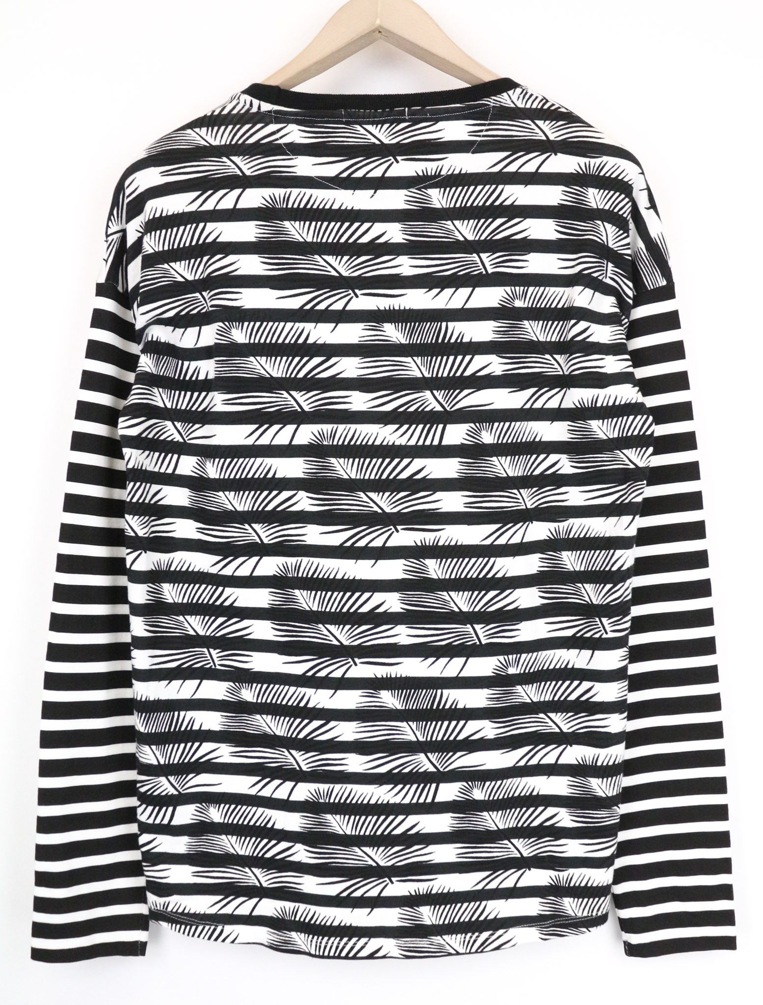 Scotch & Soda AMS COUTURE M Black White Cotton Patterned T-Shirt 75415 Size US M / EU 48-50 / 2 - 2 Thumbnail