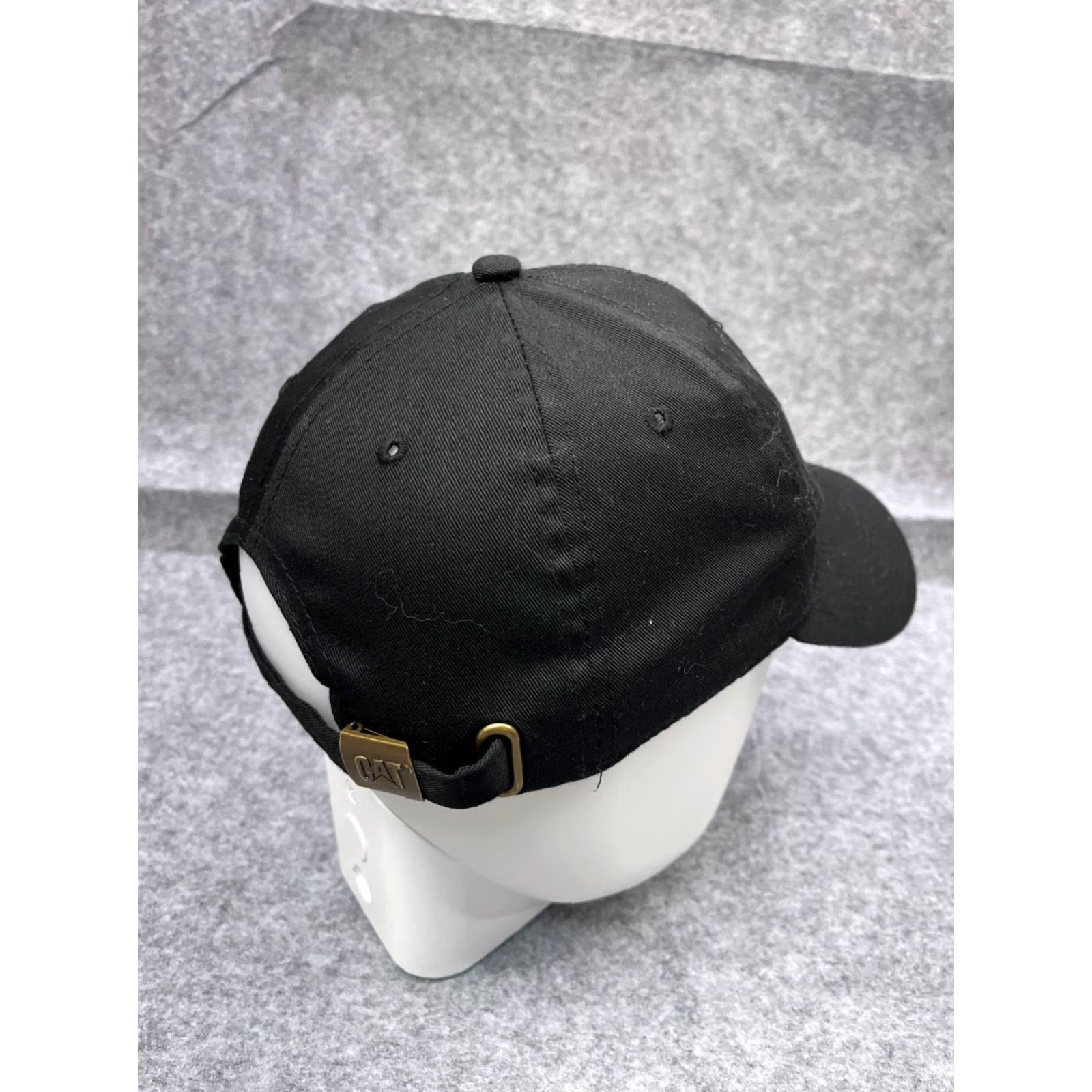 Vintage CAT Hat Cap Strap Back Adult One Size Black Caterpillar Machinery Cotton Poly Hat/Cap Casual Workwear Construction Logo White? Size ONE SIZE - 7 Thumbnail