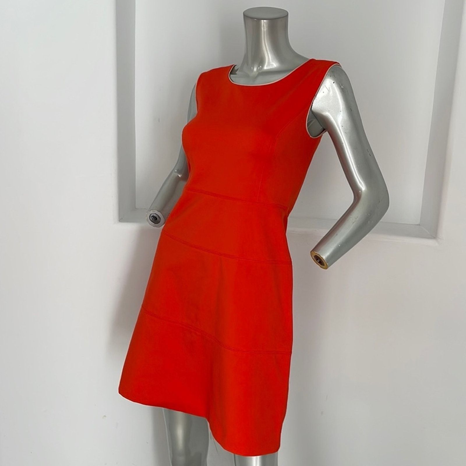 Tory Burch Tory Burch Sleeveless A-Line Dress Red/Coral Classic XS Size XS / US 0-2 / IT 36-38 - 9 Thumbnail
