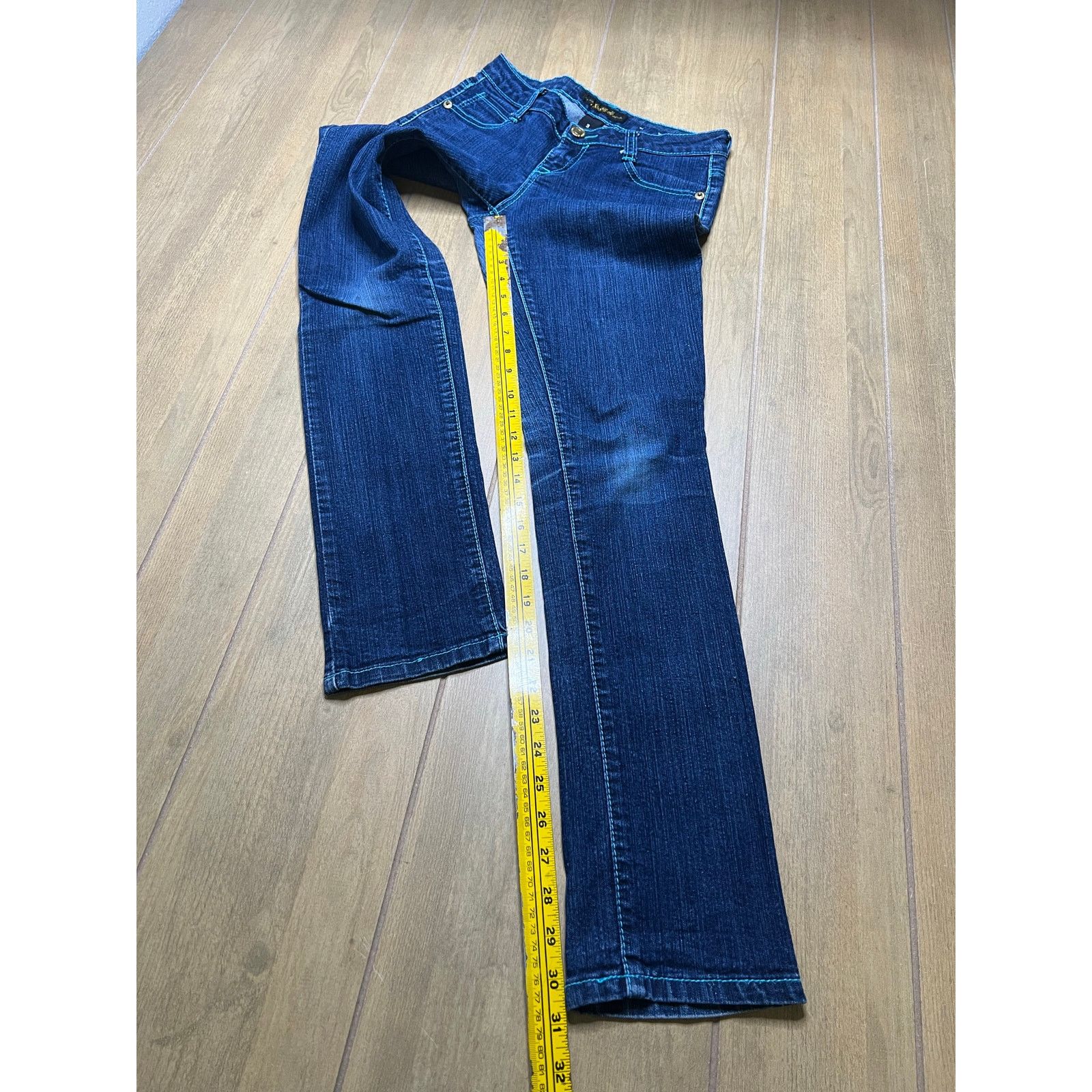 Southpole Southpole Jeans Womens Size 3 Embroidered Pocket Y2K 27x31 Size 27" / US 4 / IT 40 - 8 Thumbnail