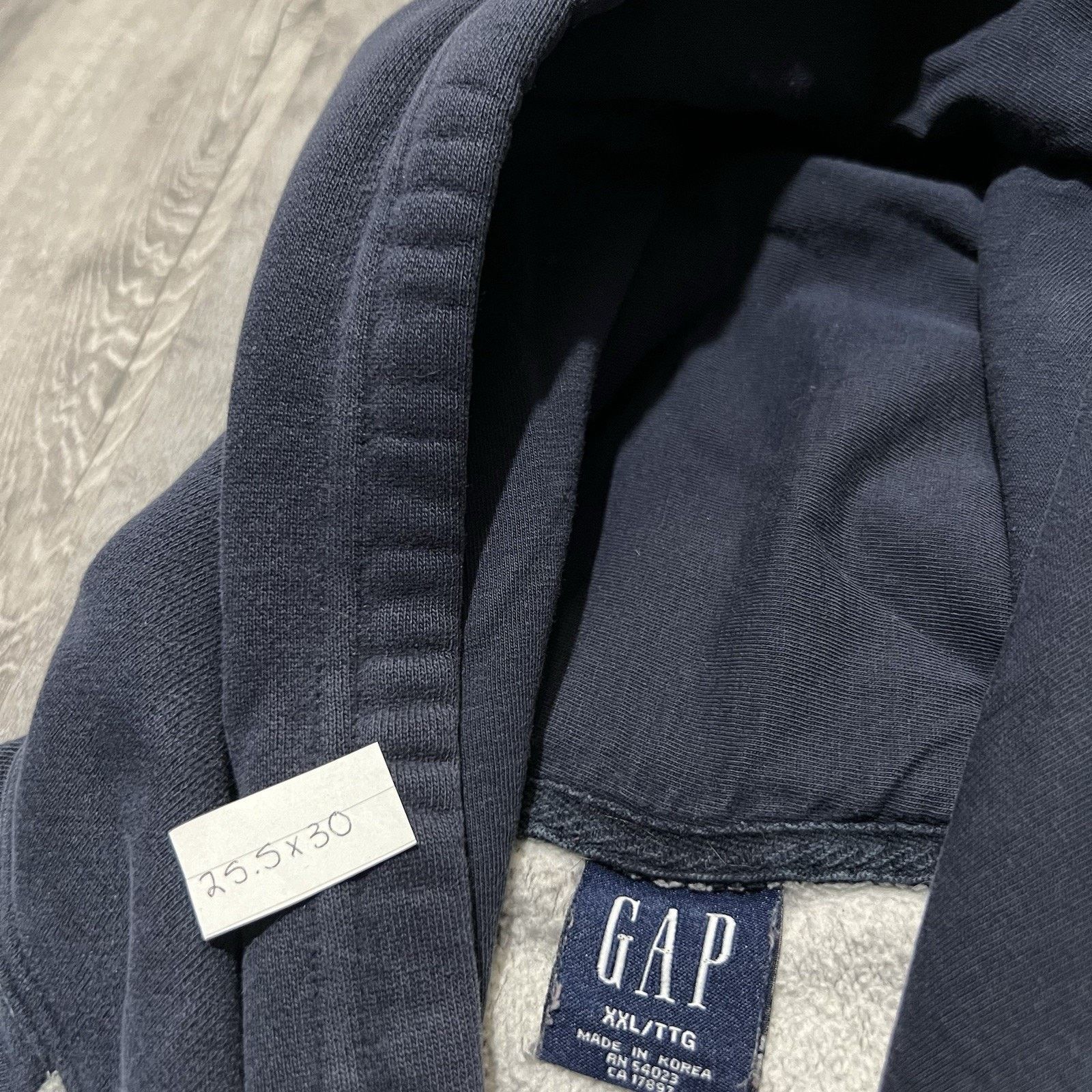 Gap VTG Gap Two Tone Heavy Cotton Hoodie Black Pull Over Y2K 2XL Size US XXL / EU 58 / 5 - 6 Thumbnail