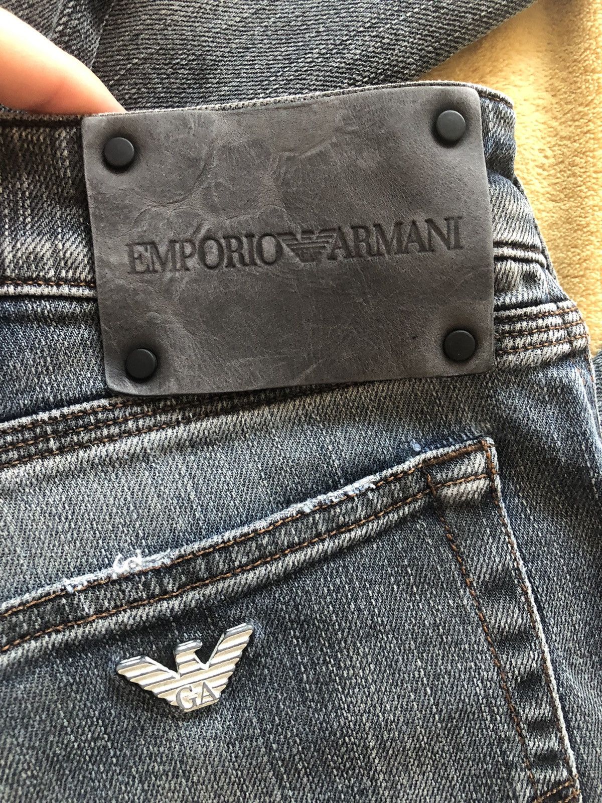 Emporio Armani EMPORIO ARMANI JOHHNY SLIM FIT DENIM JEANS Size US 33 - 3 Thumbnail
