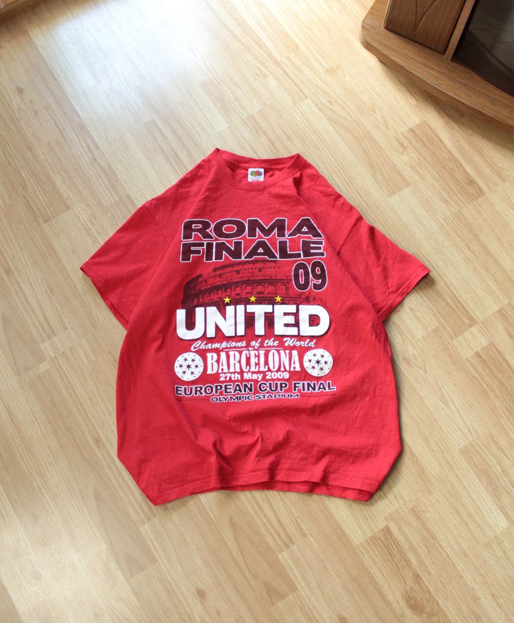 Vintage 🔥 2008 Euro Cup Final Roma United Inter Barcelona T Shirt Size US XL / EU 56 / 4 - 1 Thumbnail