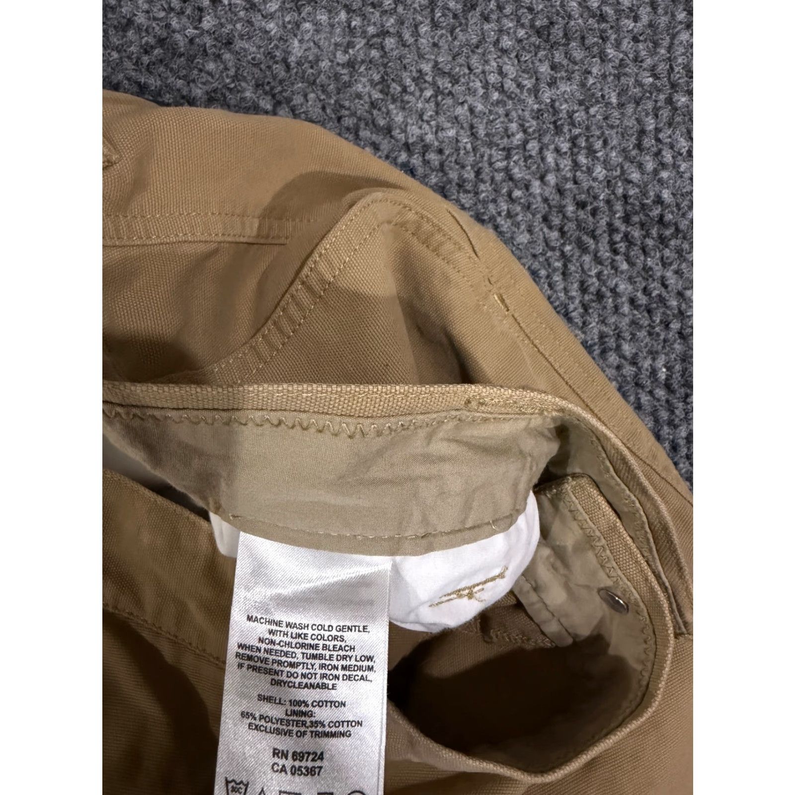 Vintage Columbia Pants Mens 38x30 Khaki Tan Canvas Straight Leg Chino Pocket Cargo Regular Size US 38 / EU 54 - 6 Thumbnail