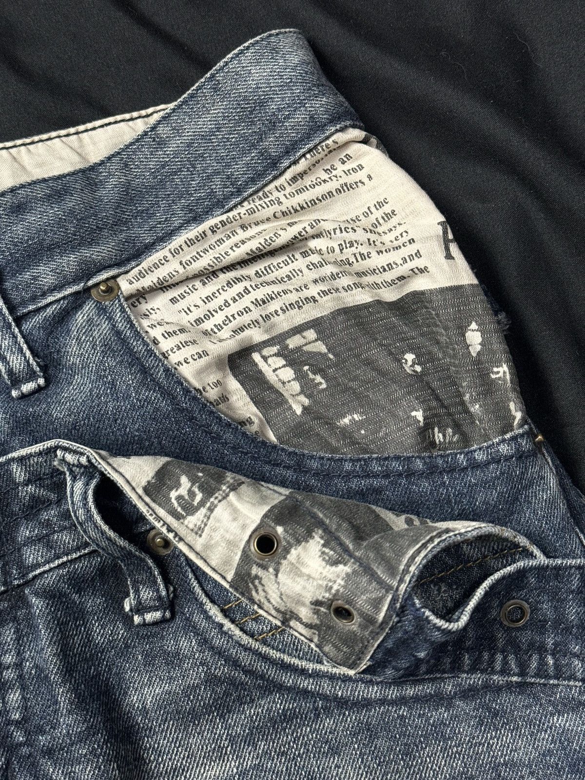Hysteric Glamour × Japanese Brand × PPFM Double Waist Breathmint Japanese Denim Size US 30 / EU 46 - 6 Thumbnail