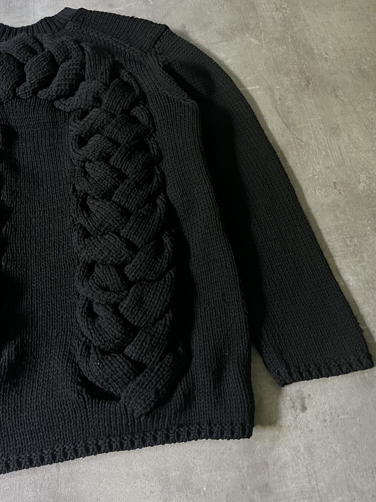 Comme des Garcons × Comme des Garcons Homme Plus × Japanese Brand Comme des Garcons Homme Plus braid black sweater knit Size US M / EU 48-50 / 2 - 3 Thumbnail