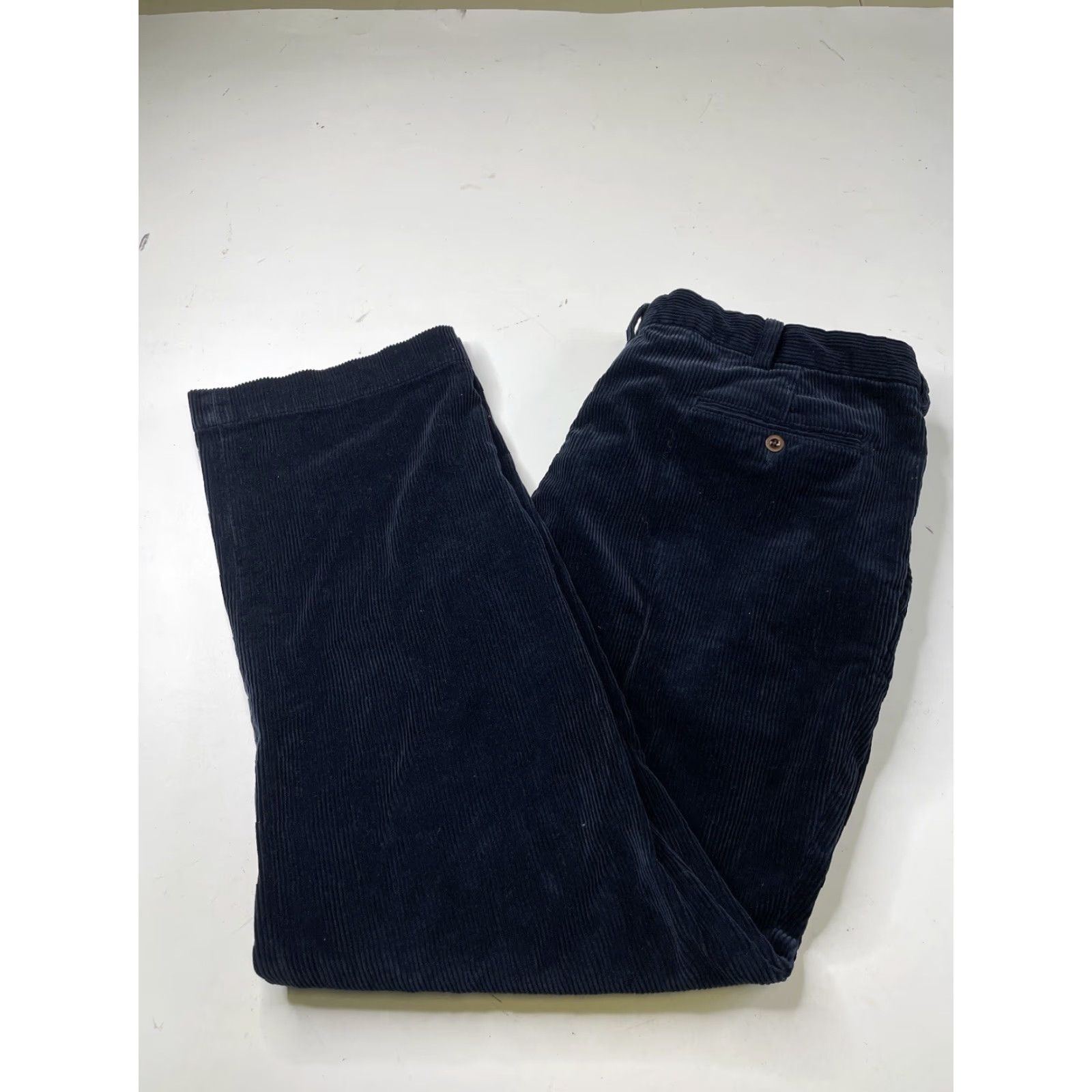 Polo Ralph Lauren VINTAGE Polo Ralph Lauren Pants Corduroy Men 40x30 Navy Blue Preston Straight Leg Flat Front 5-Pocket Size US L / EU 52-54 / 3 - 2 Thumbnail