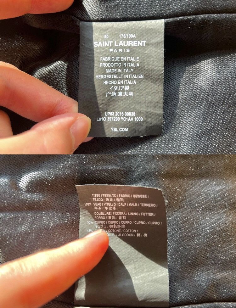Saint Laurent Paris × Yves Saint Laurent Saint Laurent 16fw Year L01 motorcycle leather jacket Size US M / EU 48-50 / 2 - 5 Thumbnail