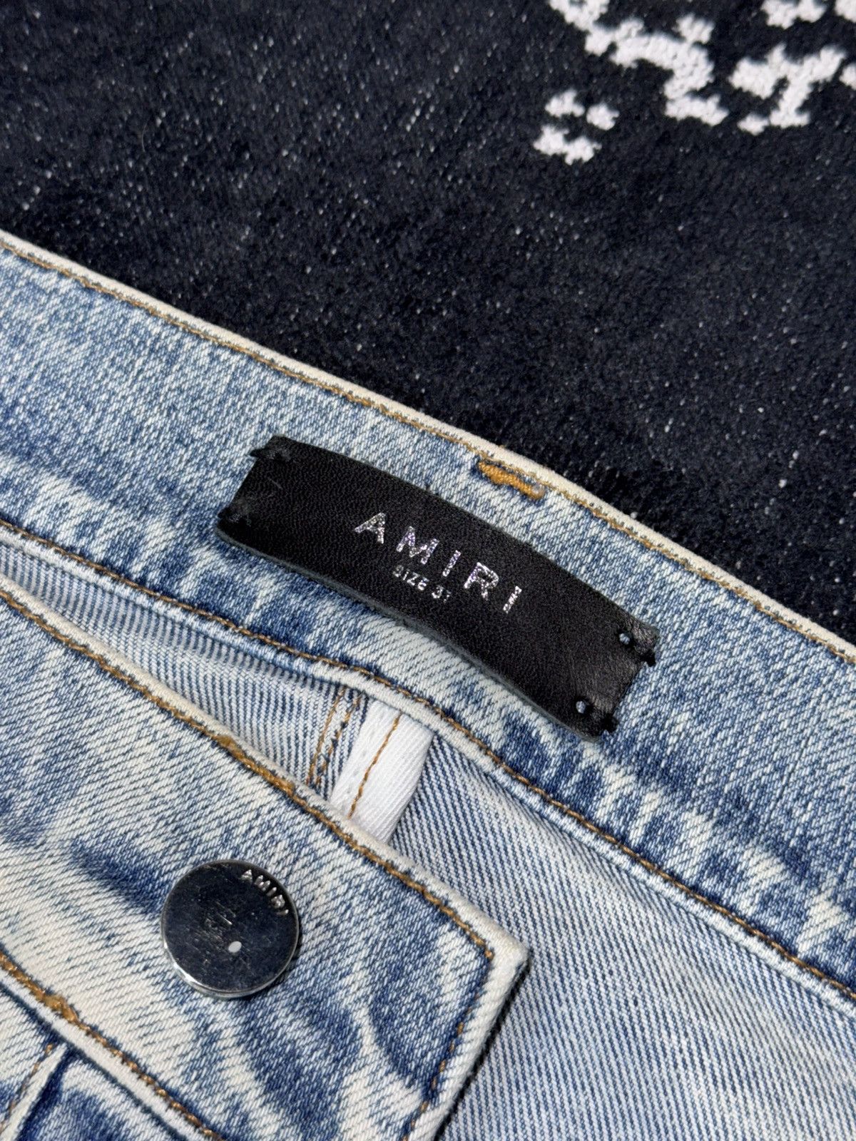 Amiri AMIRI MX1 BLUE DISTRESSED JEANS Size US 31 - 14 Thumbnail