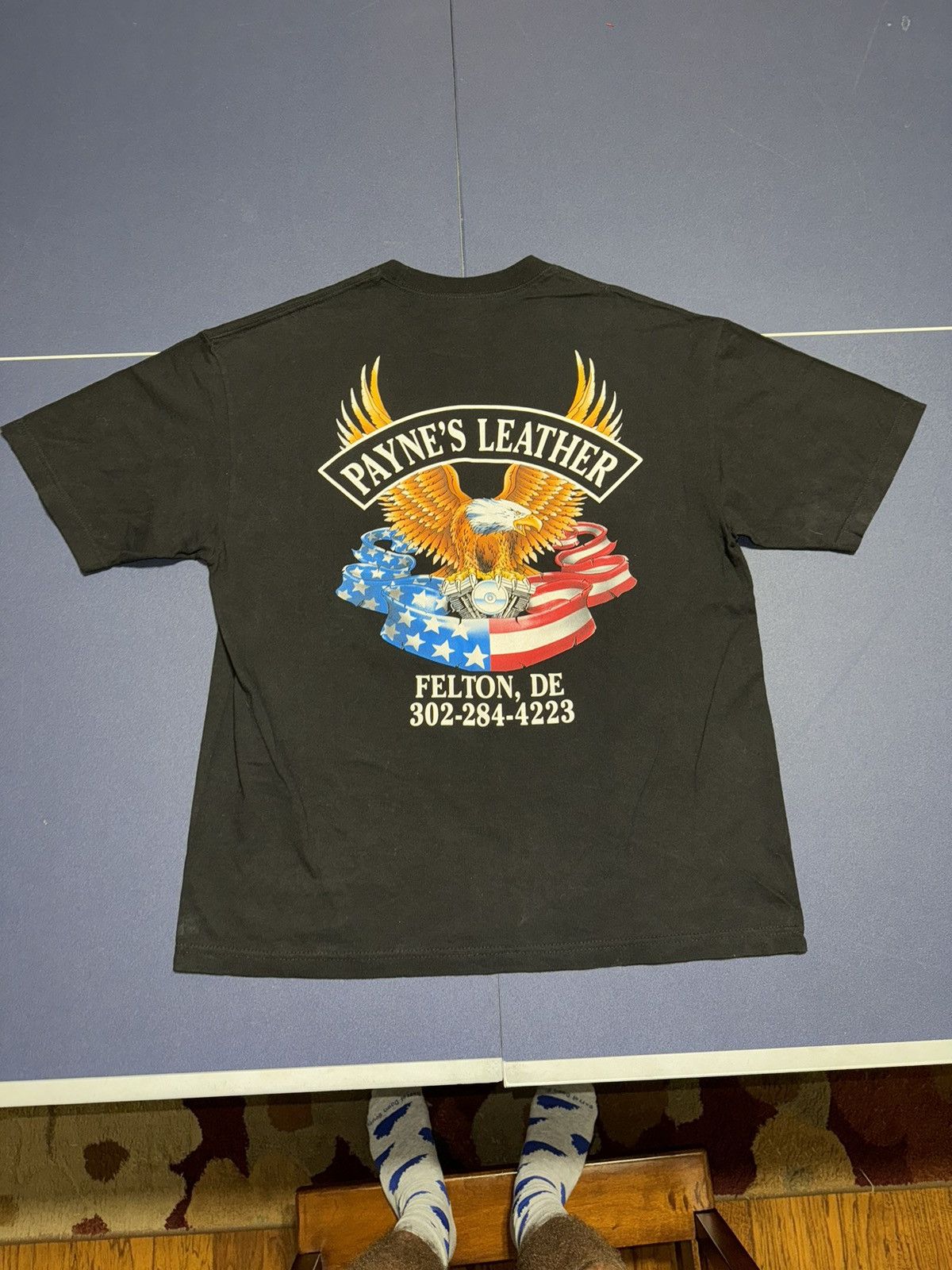 AAA × Vintage 2006 Good Sports Inc Biker and Flames Double Sided Shirt Size US XL / EU 56 / 4 - 3 Thumbnail