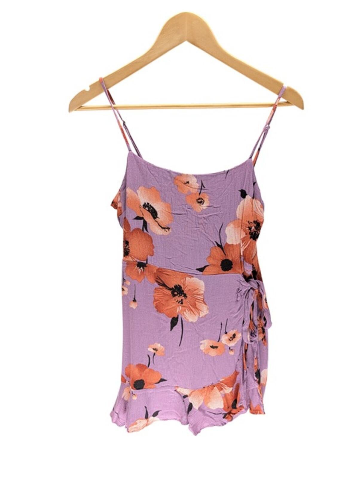 Grateful Dead Grace Purple Floral Wrap Romper Mini Dress Spaghetti Strap M Size M / US 6-8 / IT 42-44 - 1 Thumbnail