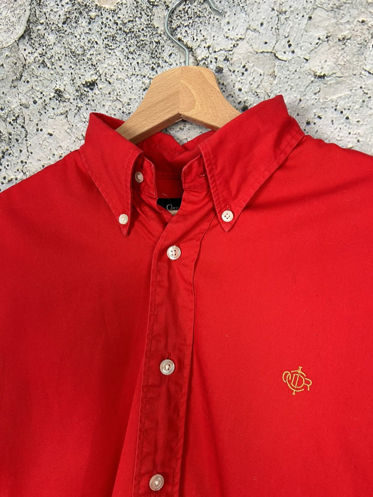Christian Dior Monsieur Vintage Christian Dior Monsieur Red Logo Shirt Button 90s Size US M / EU 48-50 / 2 - 3 Thumbnail