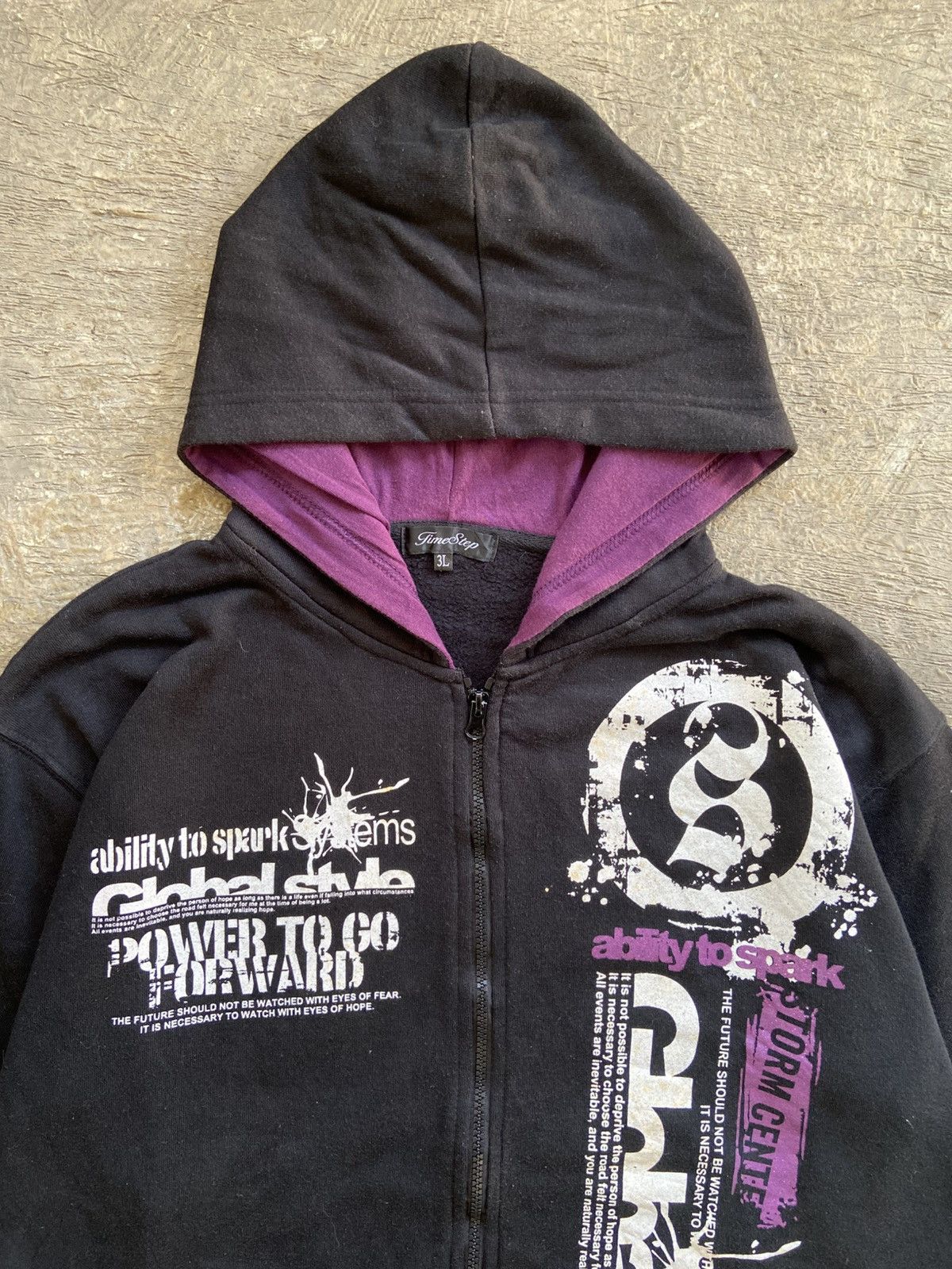 Seditionaries 2000s Time Step - Vkei Style Poem Zip Hoodie Size US XL / EU 56 / 4 - 5 Thumbnail