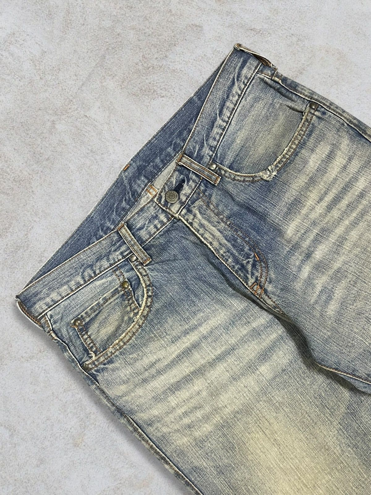 ABAHOUSE Japanese Denim Abahouse High Waist Blue Wash Ripped Jeans Size 32" / US 10 / IT 46 - 6 Thumbnail